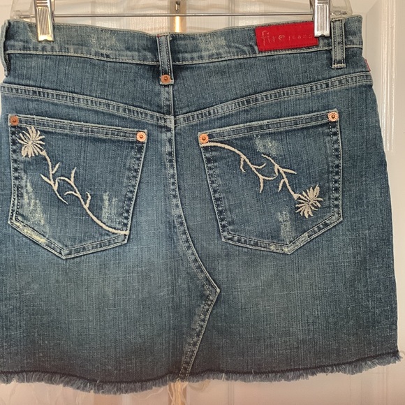 Fire Jeans distressed mini skirt, frayed hemline, sz1 - Picture 2 of 7